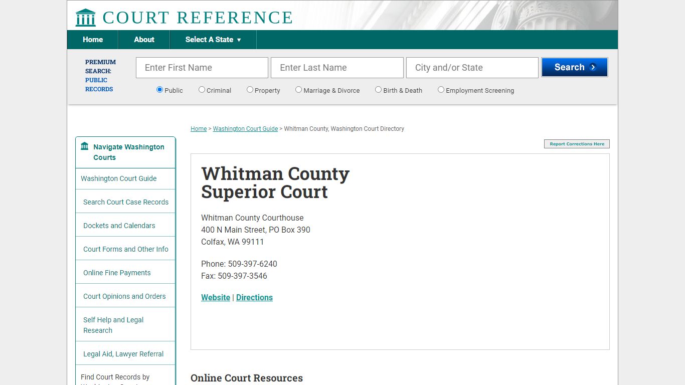 Whitman County Superior Court